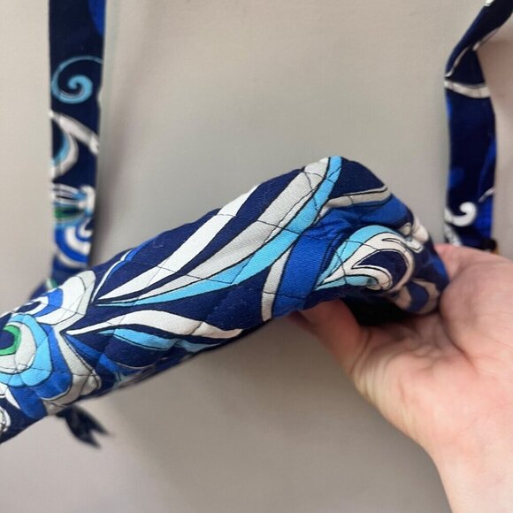 NEW Vera Bradley Mediterranean Blue Libby Crossbody Bag Adjustable Strap Quilted - Picture 5 of 5